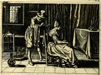 An illustration from Iohannis de Brunes I.C. Emblemata of Zinne-werck : voorghestelt, in Beelden, ghedichten, en breeder uijt-legginghen, tot uijt-druckinghe, en verbeteringhe van verscheijden feijlen onser eeuwe (1661)
