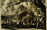 An illustration from Iohannis de Brunes I.C. Emblemata of Zinne-werck : voorghestelt, in Beelden, ghedichten, en breeder uijt-legginghen, tot uijt-druckinghe, en verbeteringhe van verscheijden feijlen onser eeuwe (1661)