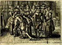 An illustration from Iohannis de Brunes I.C. Emblemata of Zinne-werck : voorghestelt, in Beelden, ghedichten, en breeder uijt-legginghen, tot uijt-druckinghe, en verbeteringhe van verscheijden feijlen onser eeuwe (1661)