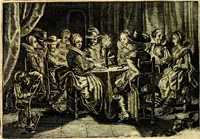 An illustration from Iohannis de Brunes I.C. Emblemata of Zinne-werck : voorghestelt, in Beelden, ghedichten, en breeder uijt-legginghen, tot uijt-druckinghe, en verbeteringhe van verscheijden feijlen onser eeuwe (1661)