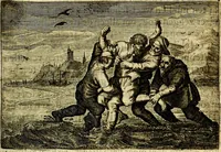 Picture 38 of 54 from Iohannis de Brunes I.C. Emblemata of Zinne-werck : voorghestelt, in Beelden, ghedichten, en breeder uijt-legginghen, tot uijt-druckinghe, en verbeteringhe van verscheijden feijlen onser eeuwe (1661), leaf 292