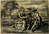 An illustration from Iohannis de Brunes I.C. Emblemata of Zinne-werck : voorghestelt, in Beelden, ghedichten, en breeder uijt-legginghen, tot uijt-druckinghe, en verbeteringhe van verscheijden feijlen onser eeuwe (1661)