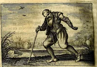 An illustration from Iohannis de Brunes I.C. Emblemata of Zinne-werck : voorghestelt, in Beelden, ghedichten, en breeder uijt-legginghen, tot uijt-druckinghe, en verbeteringhe van verscheijden feijlen onser eeuwe (1661)