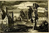 An illustration from Iohannis de Brunes I.C. Emblemata of Zinne-werck : voorghestelt, in Beelden, ghedichten, en breeder uijt-legginghen, tot uijt-druckinghe, en verbeteringhe van verscheijden feijlen onser eeuwe (1661)