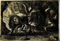 An illustration from Iohannis de Brunes I.C. Emblemata of Zinne-werck : voorghestelt, in Beelden, ghedichten, en breeder uijt-legginghen, tot uijt-druckinghe, en verbeteringhe van verscheijden feijlen onser eeuwe (1661)