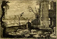 An illustration from Iohannis de Brunes I.C. Emblemata of Zinne-werck : voorghesteet, In Beelden, ghedichten, en breeder uijt-legginghen tot uijt-druckinghe, en verbeteringhe van verscheijden teijlen onser eeuwe. Spe et metu (1624)