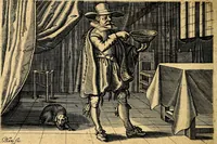 Picture 43 of 89 from Iohannis de Brunes I.C. Emblemata of Zinne-werck : voorghesteet, In Beelden, ghedichten, en breeder uijt-legginghen tot uijt-druckinghe, en verbeteringhe van verscheijden teijlen onser eeuwe. Spe et metu (1624), leaf 181