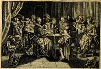 An illustration from Iohannis de Brunes I.C. Emblemata of Zinne-werck : voorghesteet, In Beelden, ghedichten, en breeder uijt-legginghen tot uijt-druckinghe, en verbeteringhe van verscheijden teijlen onser eeuwe. Spe et metu (1624)