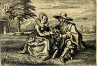 An illustration from Iohannis de Brunes I.C. Emblemata of Zinne-werck : voorghesteet, In Beelden, ghedichten, en breeder uijt-legginghen tot uijt-druckinghe, en verbeteringhe van verscheijden teijlen onser eeuwe. Spe et metu (1624)