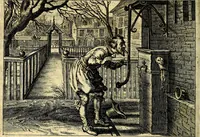 An illustration from Iohannis de Brunes I.C. Emblemata of Zinne-werck : voorghesteet, In Beelden, ghedichten, en breeder uijt-legginghen tot uijt-druckinghe, en verbeteringhe van verscheijden teijlen onser eeuwe. Spe et metu (1624)