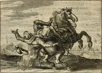 Picture 35 of 100 from Iohannis de Brunes I.C. Emblemata of zinne-werck : voorghestelt in beelden, ghedichten, en breeder uijt-legginghen, tot uijt-druckinghe en verbeteringhe van verscheijden feijlen onser eeuwe (1636), leaf 155