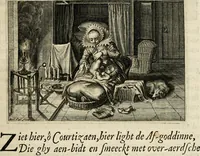 Picture 10 of 100 from Iohannis de Brunes I.C. Emblemata of zinne-werck : voorghestelt in beelden, ghedichten, en breeder uijt-legginghen, tot uijt-druckinghe en verbeteringhe van verscheijden feijlen onser eeuwe (1636), leaf 38