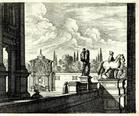 Picture 14 of 32 from Iohann Wilhelm Bauren Underschidliche Prospecten, welche er in dennen Landen Italiae und dan auf seiner Heimreis Friaul, Karnten, Stejr nach dem Leben gezeichnet (1681), leaf 35