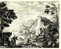Picture 25 of 32 from Iohann Wilhelm Bauren Underschidliche Prospecten, welche er in dennen Landen Italiae und dan auf seiner Heimreis Friaul, Karnten, Stejr nach dem Leben gezeichnet (1681), leaf 71