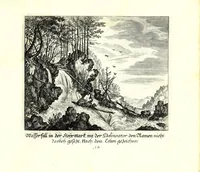 Picture 27 of 32 from Iohann Wilhelm Bauren Underschidliche Prospecten, welche er in dennen Landen Italiae und dan auf seiner Heimreis Friaul, Karnten, Stejr nach dem Leben gezeichnet (1681), leaf 77