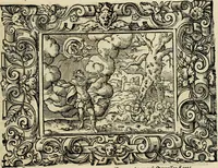 Picture 88 of 181 from Iohan. Posthii Germershemii Tetrasticha in Ovidii Metam. lib. XV. qvibus accesserunt Vergilij Solis figurae elegantiss. & iam primùm in lucem editae = Schoene Figuren auss dem fuertrefflichen Poeten Ouidio, allen Malern, Goldtschmiden, und Bildthauwern, zü nutz unnd gütem mit fleiss gerissen (1563), leaf 108