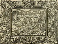 Picture 94 of 181 from Iohan. Posthii Germershemii Tetrasticha in Ovidii Metam. lib. XV. qvibus accesserunt Vergilij Solis figurae elegantiss. & iam primùm in lucem editae = Schoene Figuren auss dem fuertrefflichen Poeten Ouidio, allen Malern, Goldtschmiden, und Bildthauwern, zü nutz unnd gütem mit fleiss gerissen (1563), leaf 114