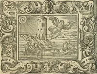Picture 96 of 181 from Iohan. Posthii Germershemii Tetrasticha in Ovidii Metam. lib. XV. qvibus accesserunt Vergilij Solis figurae elegantiss. & iam primùm in lucem editae = Schoene Figuren auss dem fuertrefflichen Poeten Ouidio, allen Malern, Goldtschmiden, und Bildthauwern, zü nutz unnd gütem mit fleiss gerissen (1563), leaf 116