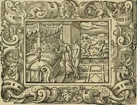 Picture 127 of 181 from Iohan. Posthii Germershemii Tetrasticha in Ovidii Metam. lib. XV. qvibus accesserunt Vergilij Solis figurae elegantiss. & iam primùm in lucem editae = Schoene Figuren auss dem fuertrefflichen Poeten Ouidio, allen Malern, Goldtschmiden, und Bildthauwern, zü nutz unnd gütem mit fleiss gerissen (1563), leaf 147