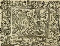 Picture 159 of 181 from Iohan. Posthii Germershemii Tetrasticha in Ovidii Metam. lib. XV. qvibus accesserunt Vergilij Solis figurae elegantiss. & iam primùm in lucem editae = Schoene Figuren auss dem fuertrefflichen Poeten Ouidio, allen Malern, Goldtschmiden, und Bildthauwern, zü nutz unnd gütem mit fleiss gerissen (1563), leaf 179