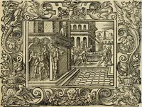 Picture 172 of 181 from Iohan. Posthii Germershemii Tetrasticha in Ovidii Metam. lib. XV. qvibus accesserunt Vergilij Solis figurae elegantiss. & iam primùm in lucem editae = Schoene Figuren auss dem fuertrefflichen Poeten Ouidio, allen Malern, Goldtschmiden, und Bildthauwern, zü nutz unnd gütem mit fleiss gerissen (1563), leaf 192