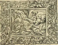 Picture 174 of 181 from Iohan. Posthii Germershemii Tetrasticha in Ovidii Metam. lib. XV. qvibus accesserunt Vergilij Solis figurae elegantiss. & iam primùm in lucem editae = Schoene Figuren auss dem fuertrefflichen Poeten Ouidio, allen Malern, Goldtschmiden, und Bildthauwern, zü nutz unnd gütem mit fleiss gerissen (1563), leaf 194