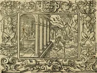 Picture 10 of 181 from Iohan. Posthii Germershemii Tetrasticha in Ovidii Metam. lib. XV. qvibus accesserunt Vergilij Solis figurae elegantiss. & iam primùm in lucem editae = Schoene Figuren auss dem fuertrefflichen Poeten Ouidio, allen Malern, Goldtschmiden, und Bildthauwern, zü nutz unnd gütem mit fleiss gerissen (1563), leaf 29