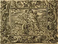 Picture 12 of 181 from Iohan. Posthii Germershemii Tetrasticha in Ovidii Metam. lib. XV. qvibus accesserunt Vergilij Solis figurae elegantiss. & iam primùm in lucem editae = Schoene Figuren auss dem fuertrefflichen Poeten Ouidio, allen Malern, Goldtschmiden, und Bildthauwern, zü nutz unnd gütem mit fleiss gerissen (1563), leaf 31