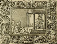 Picture 22 of 181 from Iohan. Posthii Germershemii Tetrasticha in Ovidii Metam. lib. XV. qvibus accesserunt Vergilij Solis figurae elegantiss. & iam primùm in lucem editae = Schoene Figuren auss dem fuertrefflichen Poeten Ouidio, allen Malern, Goldtschmiden, und Bildthauwern, zü nutz unnd gütem mit fleiss gerissen (1563), leaf 41