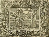 Picture 58 of 181 from Iohan. Posthii Germershemii Tetrasticha in Ovidii Metam. lib. XV. qvibus accesserunt Vergilij Solis figurae elegantiss. & iam primùm in lucem editae = Schoene Figuren auss dem fuertrefflichen Poeten Ouidio, allen Malern, Goldtschmiden, und Bildthauwern, zü nutz unnd gütem mit fleiss gerissen (1563), leaf 77