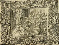 Picture 61 of 181 from Iohan. Posthii Germershemii Tetrasticha in Ovidii Metam. lib. XV. qvibus accesserunt Vergilij Solis figurae elegantiss. & iam primùm in lucem editae = Schoene Figuren auss dem fuertrefflichen Poeten Ouidio, allen Malern, Goldtschmiden, und Bildthauwern, zü nutz unnd gütem mit fleiss gerissen (1563), leaf 80