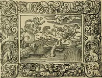 Picture 66 of 181 from Iohan. Posthii Germershemii Tetrasticha in Ovidii Metam. lib. XV. qvibus accesserunt Vergilij Solis figurae elegantiss. & iam primùm in lucem editae = Schoene Figuren auss dem fuertrefflichen Poeten Ouidio, allen Malern, Goldtschmiden, und Bildthauwern, zü nutz unnd gütem mit fleiss gerissen (1563), leaf 85