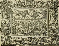 Picture 70 of 181 from Iohan. Posthii Germershemii Tetrasticha in Ovidii Metam. lib. XV. qvibus accesserunt Vergilij Solis figurae elegantiss. & iam primùm in lucem editae = Schoene Figuren auss dem fuertrefflichen Poeten Ouidio, allen Malern, Goldtschmiden, und Bildthauwern, zü nutz unnd gütem mit fleiss gerissen (1563), leaf 89