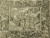 Picture 74 of 181 from Iohan. Posthii Germershemii Tetrasticha in Ovidii Metam. lib. XV. qvibus accesserunt Vergilij Solis figurae elegantiss. & iam primùm in lucem editae = Schoene Figuren auss dem fuertrefflichen Poeten Ouidio, allen Malern, Goldtschmiden, und Bildthauwern, zü nutz unnd gütem mit fleiss gerissen (1563), leaf 93