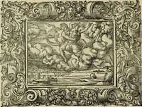 Picture 78 of 181 from Iohan. Posthii Germershemii Tetrasticha in Ovidii Metam. lib. XV. qvibus accesserunt Vergilij Solis figurae elegantiss. & iam primùm in lucem editae = Schoene Figuren auss dem fuertrefflichen Poeten Ouidio, allen Malern, Goldtschmiden, und Bildthauwern, zü nutz unnd gütem mit fleiss gerissen (1563), leaf 97
