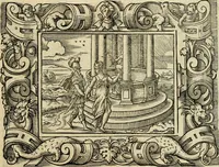 Picture 79 of 181 from Iohan. Posthii Germershemii Tetrasticha in Ovidii Metam. lib. XV. qvibus accesserunt Vergilij Solis figurae elegantiss. & iam primùm in lucem editae = Schoene Figuren auss dem fuertrefflichen Poeten Ouidio, allen Malern, Goldtschmiden, und Bildthauwern, zü nutz unnd gütem mit fleiss gerissen (1563), leaf 98