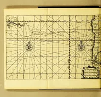 An illustration from Iournael ofte Beschrijvinghe van de wonderlijcke reyse, gedaen door Willem Cornelisz. Schouten van Hoorn, in de jaren 1615. 1616. en 1617. : Hoe hy bezuyden de Straet van Magellanes een nieuwe passagie ofte strate, tot inde groote Zuyd-zee, ontdeckt, ende voort den geheelen aerdt-kloot omgezeylt heeft. Wat eylanden, vreemde volcken en wonderlijcke avontueren hem ontmoet zijn (1648)