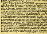 An illustration from Iournael ofte beschryving vande wonderlijcke voyagie, : ghedaen door VVillem Cornelisz Schouten, van Hoorn, in den Iaere 1615, 1616, ende 1617. Hoe hy bezuyden de Straete van Magellanes, een nieuwe passagie ontdeckt, en de geheele aerd-cloot om-gezeylt heeft (1649)