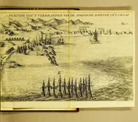 An illustration from Iournael vande Nassausche vloot, : ofte beschryvingh vande voyagie om den gantschen aerdt-kloot, ghedaen met elf schepen: onder't beleyd vanden Admirael Iaques L'Heremite, ende Vice-Admirael Geen Huygen Schapenham, inde jaeren 1623, 1624, 1625, en 1626. . (1626)