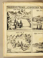 An illustration from Iournael vande Nassausche vloot, : ofte beschrijvingh van de voyagie om den gantschen aert-kloot, gedaen met elf schepen: onder 't beleydt van den admirael Iaques l'Heremite, ende vice-admirael Gheen Huygen Schapenham, in de iaren 1623. 1624. 1625. en 1626. Noch is hier by gevoegt een beschrijvinge vande regeeringe van Peru, (1648)