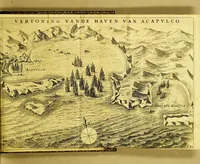 Picture 12 of 15 from Iournalen van drie voyagien, : te weten: 1. Van Mr. Thomas Candish, met drie schepen door de Magallaensche Straet rondom de werelt, inden jare 1586, 1587, en 1588. ... 2. Vande Heer Fransoys Draeck, ende Heer Jan Haukeins, ridderen, naer West-Indien gepretendeert Panama in te nemen ... in den jare 1593. Noch een beschryvinge vande zee vaert der geheeler werelt. Nassausche vloot, 3. ofte beschryvinge vande voyagie om den gantschen aert-kloot, door de Straet Lemaire, onder 't beleydt vanden Admirael Iaques L'Heremite, inde jaren 1623, 1624, 1625, en 1626. : Wy hebben hier achter by ghevoeght en beschrijvinghe vande regeringhe van Peru, door Pedro de Madriga ... met een kort verhael van Chili. Als mede een verhael van Capiteyn Pedro Fernandes de Quir ... aengaende de ontdeckinghe van't onbekent Austrialia . (1643), leaf 109