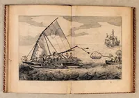 An illustration from Iournal ofte beschryvinghe van de wonderlicke reyse, : ghedaen door Willem Cornelisz Schouten van Hoorn, inde jaren 1615. 1616. en 1617. Hoe hy bezuyden de Strate van Magellanes een nieuwe passagie tot inde groote Zuydzee ontdeckt, en voort den gheheelen aerdkloot omgheseylt, heeft. Wat Eylanden, vreemde volcken en wonderlicke avontueren hem ontmoet zijn (1618)