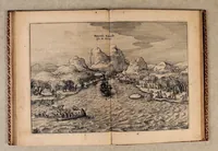 An illustration from Iournal ofte beschryvinghe van de wonderlicke reyse, : ghedaen door Willem Cornelisz Schouten van Hoorn, inde jaren 1615. 1616. en 1617. Hoe hy bezuyden de Strate van Magellanes een nieuwe passagie tot inde groote Zuydzee ontdeckt, en voort den gheheelen aerdkloot omgheseylt, heeft. Wat Eylanden, vreemde volcken en wonderlicke avontueren hem ontmoet zijn (1618)