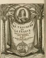Picture 10 of 33 from Iovrnavx historiques: contenans tout ce qui s'est passé de plus remarquable dans le voyage du roy, & de Son Eminence, depuis leur depart de Paris, le 25. iuin de l'an 1659 : pour le traitté du mariage de sa majesté, & de la paix generale, jusqu'à leur retour : auec une exacte recherche de ce qui s'est fait dans le conferences des deux ministres, & dans le mariage du roy auec l'infante d'Espagne à Fontarabie, & à S. Iean de Lus : et leur entrée dans toutes les villes de leur passage, & leur triomphe dans leur bonne ville de Paris / par le Sieur F.C (1660), leaf 73