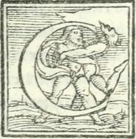 An illustration from I piacevoli et ingeniosi discorsi in piv lettere compresi, e ne la lingua antica uolgari dechiariti. Nei qvali si contengono varii cherebizzi, e fantastiche fantasi philosophiche in varie materie, pur sempre à le uertù accostate (1557)