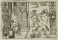 An illustration from I pomi d'oro / di Gio. Francesco Angelita, Roco Accademico Disuguale ; doue si contengono due lettioni, de' fichi l'vna, e de' melloni l'altra ; nelle quali non solo si scorgono le lor lodi, e le loro eccellenze, ma si scoprono molti segreti per vsarli, e per cultiuarli ; e si notano molti errori di diuersi grand'huomini intorno al loro sentimento ; aggiuntavi vna lettione della lvmaca doue si pruoua, ch'ella sia maestra della vita human .. (1607)