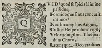 An illustration from I pomi d'oro / di Gio. Francesco Angelita, Roco Accademico Disuguale ; doue si contengono due lettioni, de' fichi l'vna, e de' melloni l'altra ; nelle quali non solo si scorgono le lor lodi, e le loro eccellenze, ma si scoprono molti segreti per vsarli, e per cultiuarli ; e si notano molti errori di diuersi grand'huomini intorno al loro sentimento ; aggiuntavi vna lettione della lvmaca doue si pruoua, ch'ella sia maestra della vita human .. (1607)