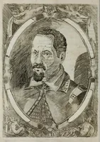 An illustration from I pomi d'oro / di Gio. Francesco Angelita, Roco Accademico Disuguale ; doue si contengono due lettioni, de' fichi l'vna, e de' melloni l'altra ; nelle quali non solo si scorgono le lor lodi, e le loro eccellenze, ma si scoprono molti segreti per vsarli, e per cultiuarli ; e si notano molti errori di diuersi grand'huomini intorno al loro sentimento ; aggiuntavi vna lettione della lvmaca doue si pruoua, ch'ella sia maestra della vita human .. (1607)