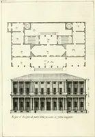 An illustration from I quattro libri dell'architettura di Andrea Palladio : ne quali dopo un breve trattato de' cinque ordini, e di quelli avvertimenti, che sono più necessarj nel fabbricare : si tratta delle case private, delle vie, dei ponti, delle piazze, dei xisti, e dei tempj (1790)