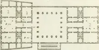 An illustration from I quattro libri dell'architettura di Andrea Palladio : ne quali dopo un breve trattato de' cinque ordini, e di quelli avvertimenti, che sono più necessarj nel fabbricare : si tratta delle case private, delle vie, dei ponti, delle piazze, dei xisti, e dei tempj (1790)